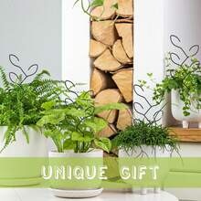 1pc Framed Potted Plant Stand, Plant Climbing Rack, Leaf Vine Trellis, Minimalist Metal Plant Support Stake, Leaf-Shaped Climbing Plant Support, Decorative Plant Rack, Suitable For Pothos, Ivy And Vine Plants - A - View 8