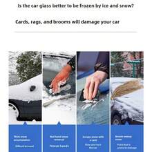 Pala para nieve de coche, raspador de hielo con mango de esponja EVA, limpiador de cristal de parabrisas, raspador multifuncional para descongelar y quitar la nieve - Pala para nieve - Ver 3