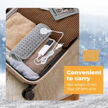 Hailicare Upgraded Dual-Spiral Control Multifunctional Heating Pad 9-Level Temperature 4-Time Setting Soft Portable 60x30CM Office Home Winter Warm Electric Blanket Christmas Gift - Grey - View 10