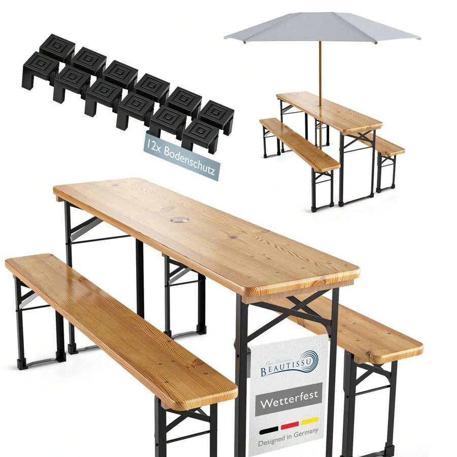 Beer Tent Furniture Beer Table Furniture Marquee Furniture Beer Table Small Umbrella Hole- - Verschiedenfarbig - Übersicht 1