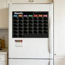 Refrigerator Calendar Sticker Erasable Monthly Planner Home Memo Message Board Whiteboard Sticker - Multiple Styles - View 3