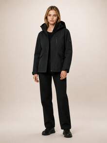 Women Outdoor Jacket, Windbreaker, Casual Windshirt Black Spring Sports - Black - View 10