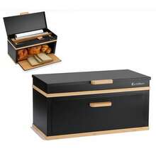 Multifunctional Bread Storage Box; Dust-Proof Container For Toast, Pastries, And Snacks; Bamboo And Wood Bread Box; Dust-Proof And Moisture-Resistant Toast Storage Bin For Kitchen Countertops; Large-Capacity Food Storage Box. - View 9