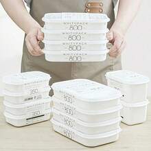 10pcs Refrigerator Storage Containers With Lids, Essential Home Lunch Boxes, Japanese Style Fridge Organizer Boxes, Kitchen Food Freezer Storage Containers, Reusable Airtight Sealed Boxes, Leak-Proof Stackable Sealed Containers - Multicolor - View 4