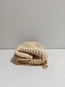 Woven Fashion Shoulder Bag, Crochet Handbag,Straw Bag - Multicolor - View 6