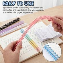 16pcs Plastic Spiral Binding Coils - 30-Ring Loose Leaf Binding Coils, Suitable For Document Binding, Book Binding, Notebook Making, With Coil Binding Comb Teeth, Suitable For Office, Library, Bulletin Board (1/2 Inch Diameter) - One Size Fits All - View 1