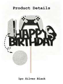 1pc Video Game Theme Birthday Cake Topper, Game Cake Decoration, Suitable For Video Game Theme Birthday Party - View 7