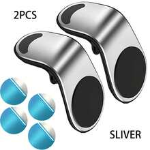 2pcs/1pc L-Shaped Magnetic Car Phone Holder, Suitable For GPS Navigation And Air Vent, Hands-Free Dashboard Phone Mount, Universal Car Accessory, Road Trip Essential, Father's Day Gift, Summer Travel, Driver's Car Gadget - Multicolor - View 13