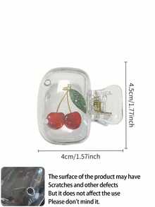 1pc Half Cherry Pattern Toothbrush Holder - Transparent Dust-Proof Toothbrush Cover, Bathroom Accessory, Perfect Protection For Women And Girls' Travel Toothbrushes, Portable Snap-Lock Toothbrush Storage Case, Fits Most Manual/Electric Toothbrushes, Dust-Proof Protective Cover, Suitable For Home And Travel, Family Gift, Back To School Gift, Travel Supplies - Multiple Styles - View 7