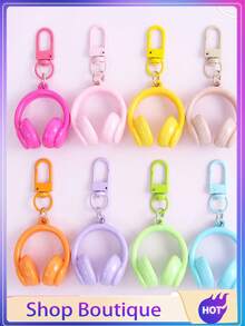 20/10/5pcs Creative Earphone Keychain Pendant Charm, Cute Cartoon Animal Car Key Rings For Earphones, Bags, Backpacks, Suitcases, Wonderful Gift For Friends, Family, Colleagues, Perfect For Valentine's Day, Easter, Christmas Party Favors - View 7