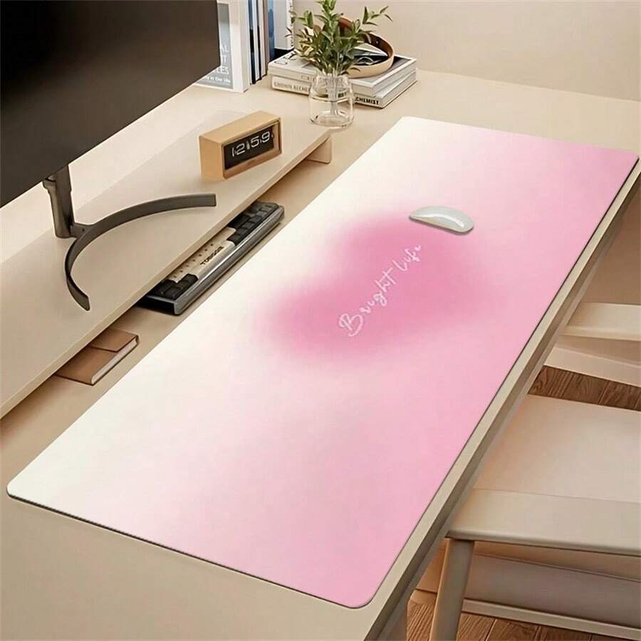 1pc Leather Desk Pad Protector Gradient Heart Large Mouse Pad Office Desk Mat Waterproof Non-Slip Gaming PU Desk Blotter Pad - View 1
