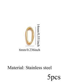 5pcs Stainless Steel 18K Gold Plated Hollow Frame Pendant Necklace Connectors DIY Jewelry Making Accessories Daily Wear Stainless Steel Pendants - Border Pendant - View 12