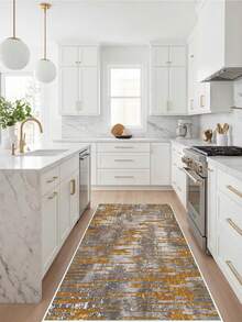 Digitally Printed Non-Slip Washable Runner And Area Rug Living Room Carpet, Modern Design | Modern, Scandinavian, Bohemian And Classic Styles | 100% Polyester - Grey - View 8