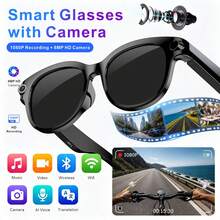 SENBONO AI Smart Glasses Camera, 8MP HD Video Glasses With Audio, Real-Time Translation, Bluetooth Calls And Music, Touch Control, Unisex Wearable Camera Glasses For Outdoor Travel, Video Recording, Photography - View 13