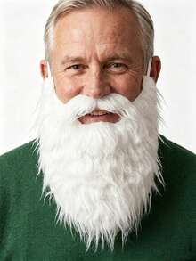 1pc Unisex Mid-Length Realistic Beard Costume, Suitable For Halloween, Christmas, Cosplay, Funny Party, Beard Decoration - Multicolor - View 8