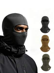 1pc All-Season Multi-Function Mountain Print Balaclava Face Mask, Unisex, Suitable For Daily Outdoor Cycling Wear - Multicolor - View 1