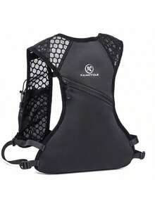 Unisex Adjustable Hydration Running Vest, Running Backpack, Suitable For Trail Running, Cycling, Hiking, Marathon - Black - View 5