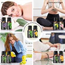 MOPOYAT Aceite esencial de aromaterapia de 10 ml, apto para difusor, spa y humidificador. Fragancia de larga duración. Úselo para masajes, cuidado de la piel, cuidado corporal, cuidado facial, cabello y uñas, etc. - 1PC - Ver 4