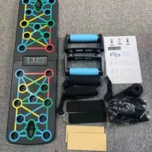11-Piece Multifunctional Push-Up Board Set, Multi-Purpose Home And Gym Fitness Equipment, Suitable For Chest Training And Strength Exercise, Portable Outdoor Sports Gear, Men's Push-Up Board, Home Fitness Equipment, Abdominal Workout Equipment, Fitness Board, Strength Training Tool, Compact Design - Multicolor - View 7