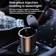 1 Car Trash Can With 15 Trash Bags, Round Trash Can With Lid, Waterproof Storage Bin For Car, Car Center Console Cup-Shaped Trash Can - Car Trash Can - View 3