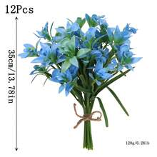 Bright Double-Petal Artificial Lilies, Durable Decorative Faux Lilies, Suitable For Living Room, Kitchen, Dining Table Display, Artificial Floral Arrangement, 12 Pieces, Vase Not Included - Multicolor - View 14