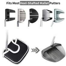 1PC Magnetic Closure Mallet Golf Putter Headcover With Contrast White Edge Golf Club Protector - Multicolor - View 8