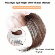 Synthetic Slanted Bangs Short Brown Black Fake Hair Fringe Extension Clip In Hairpieces Accessories For Women Girl, Halloween - Multicolor - View 6