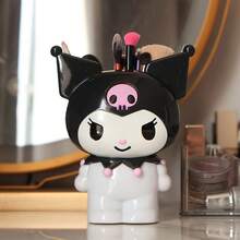 SANRIO 1pc Cute Kuromi And Pompompurin Pen Holder, Floral Arrangement Ornament, Multifunctional Storage Box, Anime Fan Desktop Pen Holder, Vanity Makeup Brush Organizer, Toothbrush And Toothpaste Display Box, Exquisite Holiday Gift, Best Gift For Students - Multi-color - View 6