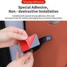 2PCS No-Drill Umbrella Storage Clips, Adhesive Backing Easy Installation, Durable And Sturdy, Practical Car Interior Storage Accessory - Car Umbrella Holder Hook - View 7
