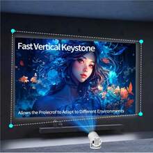 2026 Portable Mini Projector With WiFi And BT5, Native 1080P, Support/Decoding 4K, Auto Keystone Correction, Small Projector Compatible With/TV Stick/Laptop For Bedroom Wall - HY300-q - View 3
