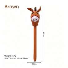 Large Inflatable Horse Head Stick Handheld Pony Stick Inflatable Toy Party Event Atmosphere Prop Outdoor Interactive Game Decoration Gift - Multicolor - View 4