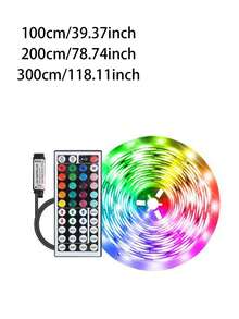 5V RGB Color LED Strip Lights, 44-Key Infrared Remote Control; Color-Changing Ambient Lights, Suitable For Christmas, Halloween, Birthday Party, Wedding, Various Festival Decorations, Can Decorate Bedroom Walls, Create Home Atmosphere - Color - View 7