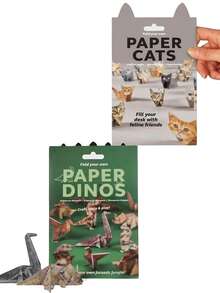 Set DIY Kucing Kertas 50pcs, Model Anjing, Kucing, dan Dinosaurus Kertas 3D yang Menyenangkan, Set Kerajinan Kertas Dekoratif - Origami Seru, Model Kucing dan Anjing Kertas 3D yang Menarik, Aktivitas Kerajinan Tangan Kreatif, Lipat Bentuk Kucing Kertas Anda Sendiri - Cocok untuk Pemula, Kerajinan Kucing 3D yang Mudah Dirakit - Sempurna untuk Ulang Tahun dan Natal, Nikmati Keseruan Kerajinan Tangan - Dekorasi Meja dan Hadiah untuk Pecinta Kucing, Hobi Kreatif, Dekorasi Buatan Tangan, Seni Kertas Dekoratif - MultiWarna - View 16