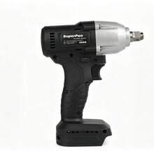 SuperPan Brushless Motor Impact Wrench 380N.M High Torque Lithium Battery Rechargeable 1/2" Square Drive Electric Wrench Tool Automotive / Construction / Repair 3-In-1 (Bare Tool - Battery Not Included) - Black - View 7