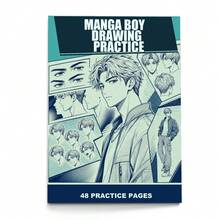 Manga Drawing Practice Notebooks, Anime Line Art Sketching Guide With Boy, Girl And Chibi Character Illustration Exercises, Learn Faces, Hairstyles, Poses And Character Design - Style - View 5