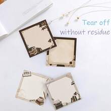 4 Packs Total 200 Sheets Vintage Library Sticky Notes 75x75mm 3x3 Inch, Book & Coffee Writing Theme Self-Adhesive Memo Pads, Nostalgic Study Planner To-Do List Desktop Reminder Stickers, School Office Stationery Supplies - 75 X 75 mm - View 7