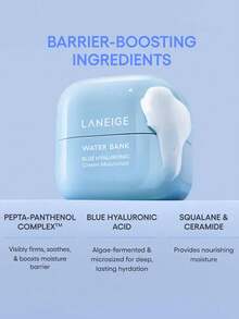 Laneige Water Bank 藍色玻尿酸保濕面霜,玻尿酸精華面霜,清爽滋潤質地,快速吸收不黏膩,舒緩肌膚,減少乾燥,K-Beauty,韓國彩妝,OliveYoung,禮品,50ml/1.69 Fl.Oz - 50ml/1.69fl.oz. - 查看 6