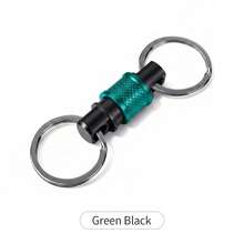 MIYIN Aluminum Alloy Quick Release Keychain, 360° Swivel Detachable Key Ring With Anti‑Slip Texture, Practical Key Pendant Accessory For Home And Car Keys - Multicolor - View 16