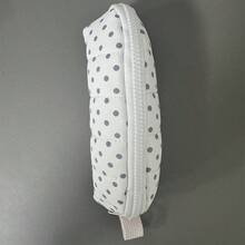 1pc Cream Polka Dot Pencil Case, Ins Style Large Capacity Student Stationery Bag With Internal Mesh Compartment, Detachable Handle, Sweet Zipper Pencil Pouch, Back To School Stationery Storage Bag,Back To School - Multicolor - View 9
