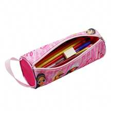 Dam Round Pencil Case Barbie Deluxe. Fully Lined And Customized Interior. - Pink - View 3