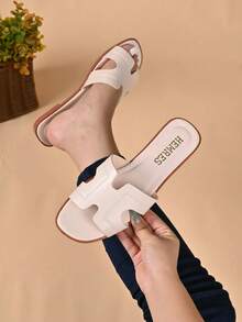 Women's Flat Slippers Beach Casual Outdoor - Apricot - View 1