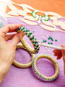 1/2/4 buah Pensil Lilin Rhinestone, Set Pena Pengambil Rhinestone, Alat Pengambil Batu Permata Kristal, Pena Pengambil Dekorasi Seni Kuku DIY (Putih) - A - View 2
