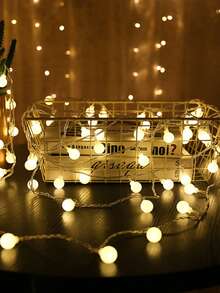 1pc LED Bulb String Lights, USB & Battery Dual Power Decorative Christmas Lights, Party Atmosphere Lights, Suitable For Home Room, Camping, Party, Wedding, Patio, Valentine's Day, Christmas Tree Decoration - Warm White - View 5
