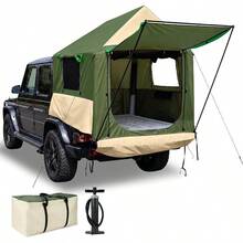 Truck Bed Tent Camping Inflatable Pickup Truck Tent With Pump 5.5ft-8ft 2 Mins Setup PU3000mm Waterproof Windproof, Double Layer Mesh Window Door 4-Season Design - A - View 1