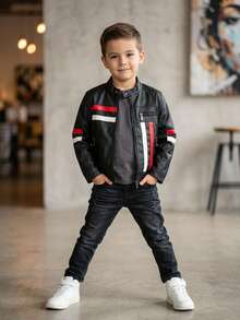 Young Boys Jackets - Black - View 3