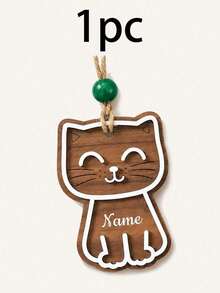 Custom Cat Dog Christmas Ornament, Personalized Name Tree Hanging Decor, Rustic Pet Holiday Style, Customized Name Christmas Tree Decoration, Customizable Cat Dog Keepsake, Festive Home Decor, Christmas Gift For Family, Home Decor, Family, Friends - Multicolor - View 10