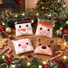 150/100pcs Multi-Color Christmas Gift Bags, Suitable For Christmas Party Decoration, Cellophane Packaging Bags With Santa Claus, Snowman, Reindeer Patterns, PP Plastic Bags, Can Hold Candy Canes And Candies, Small Size (Random Style) - View 5