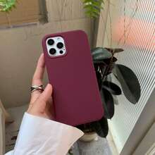 適用於 iPhone 17E 17 Pro Max 16 15 14 13 12 Mini 11，防震液態矽膠手機保護殼，內層柔軟耐刮超細纖維襯裡，適用於 iPhone 8 Plus 7 6s 軟殼 - 梅子色 - 查看 5