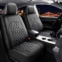4PCS/9PCS Universal Car Seat Cover Set - Optional Front 2 Seats Or Full 5 Seats, Diamond Quilted Faux Leather With Non-Slip Backing, Easy Installation; Suitable For Sedan, SUV And Pickup Truck; Car Interior Protection Kit And Accessories. - Seat Covers - View 6