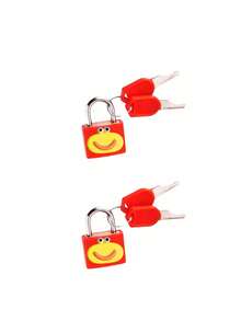Mini Colorful Lock, Cute Cartoon Padlock, Cute Expression Small Padlock, Mini Lock For Luggage, Diary Lock, Storage Box Lock, Backpack Anti-Theft Lock, Suitable For Students, Girls, Planner Enthusiasts, Perfect For Back To School, Birthday, Christmas Gifts, Storage Privacy, Anti-Theft Protection, Dorm Cabinet, Jewelry Box, Notebook, Multi-Color Funny Cartoon Mini Lock With Key Set - A - View 16